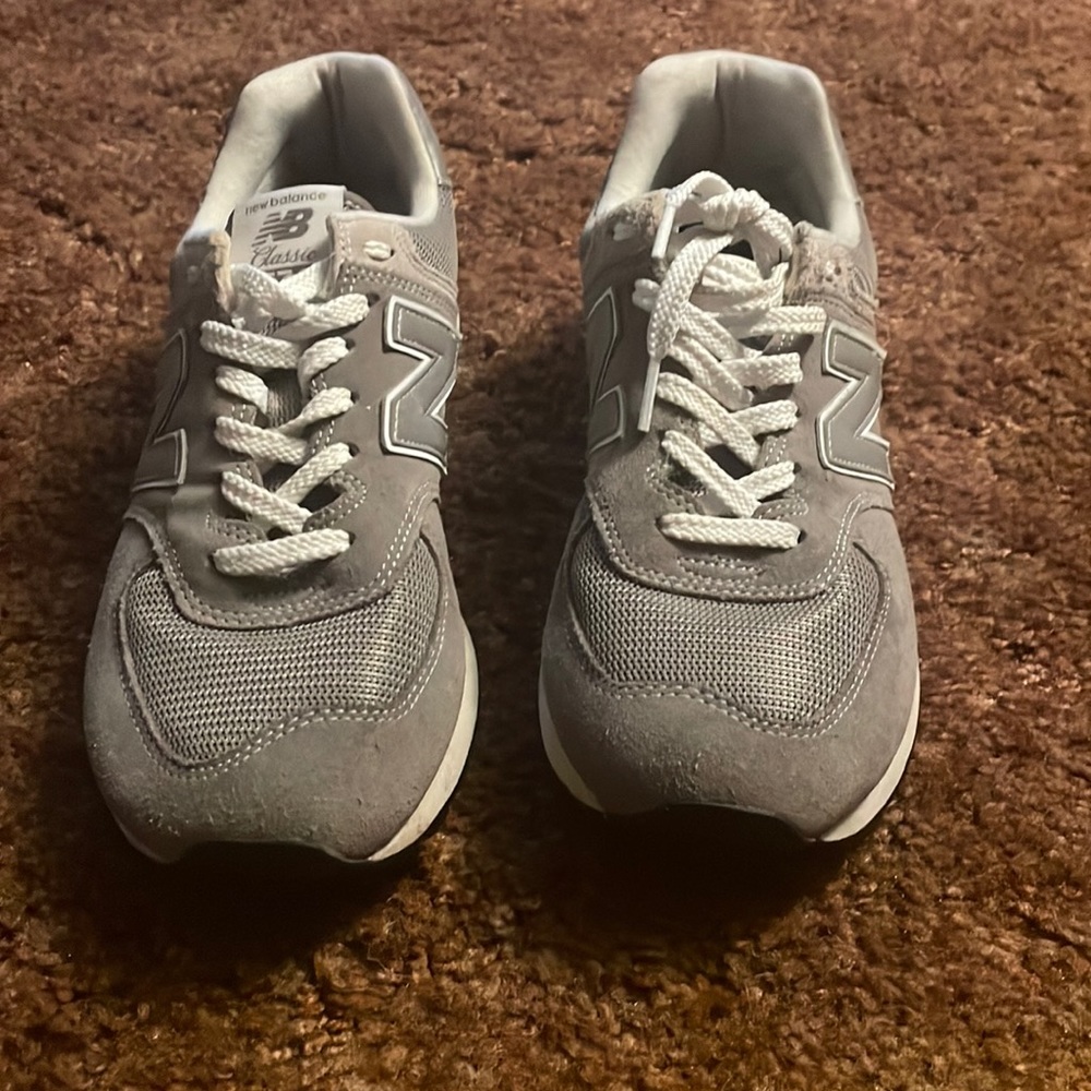 Grey and White New Balance shoes, Mens 9.5